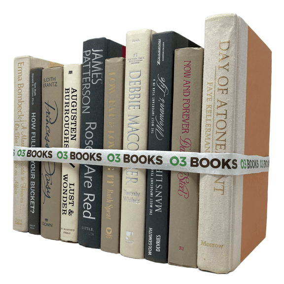 Neutral Sands Decorative Books Tan, Beige and Lightgray