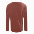 thumbnail image 4 of Towmus Women Long Sleeve T Shirts Crewneck Sweatshirts Fall Casual Tunic Tops Loose Fit Elastic Blouse for Women, 4 of 5