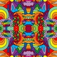 thumbnail image 2 of Green, Howie 12x12 Gold Ornate Wood Framed with Double Matting Museum Art Print Titled - Psychadelic-landscape-1017, 2 of 4