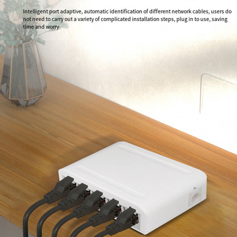 8 Port Data Switch,Network Hub,Desktop Ethernet Splitter,Plug