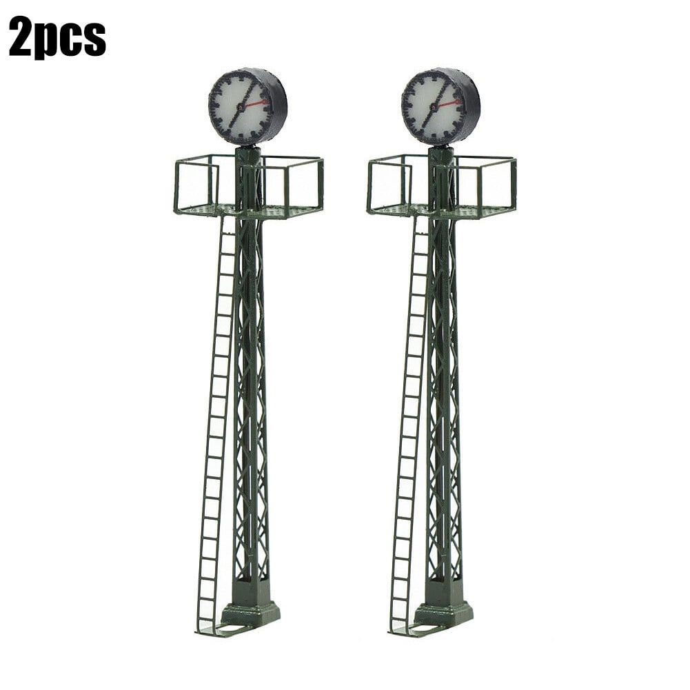 Goodhd 2 Pcs Model Railroad Lights Lattice Mast Light, Track N Light