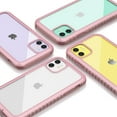 thumbnail image 2 of iPhone 11 Case, ULAK Clear Heavy Duty Protection Shockproof Rugged Cover Designed Flexible Soft TPU Bumper Safe Grip Protective Cover for Apple iPhone 11 6.1 ( Pink), 2 of 8
