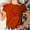 Orange, variant on Womens Casual Tops Dgankt Women's Valentine's Day Short Sleeve Round Neck T-Shirt Letter Printed Solid Color Top