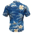 thumbnail image 7 of Hawaiian Mens Shirts Short Sleeves Coconut Palm Printed Button Down Shirts Summer Beach Shirts, 7 of 7