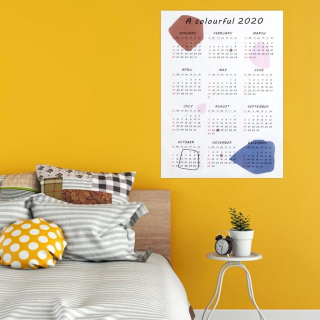 Calendario de tela decorativo Jadeshay para pared 2020 funcionalidad versátil