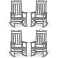 thumbnail image 4 of Oversized Rocking Chair Outdoor   Back Porch Rocker Chair   All Weather  Rocking Chairs for Weight Capacity  White, 4 of 6