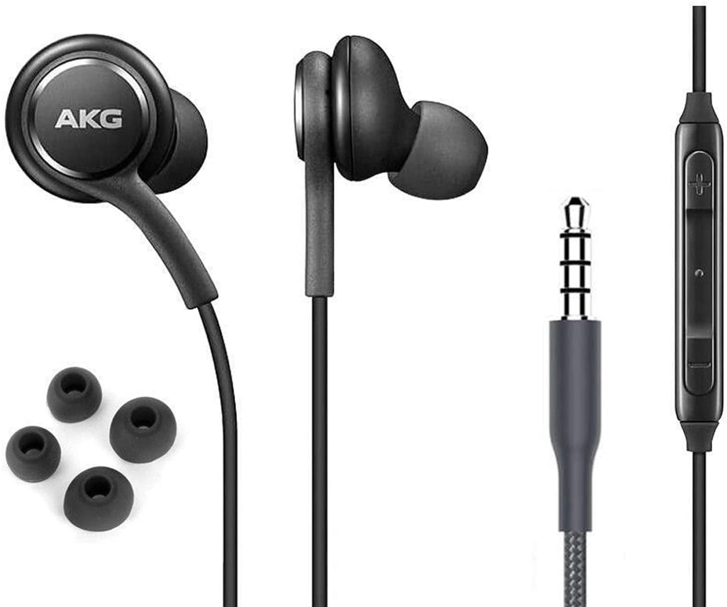 OEM Samsung AKG Stereo Headphones | For Samsung Galaxy S10 S10e Plus | Directly from Samsung | Black | Model EO-IG955OEM | With Microphone & Volume Control