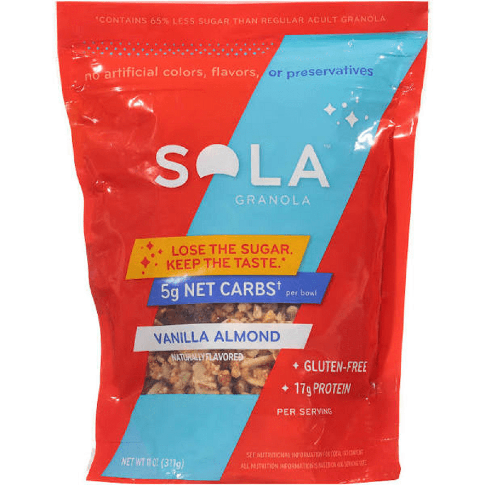 Sola Almond Vanilla Low Carb Low Sugar KetoFriendly Granola, 11 oz