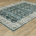 thumbnail image 4 of Avalon Home Sebastian Vintage Bordered Teal/ Ivory Washable Indoor Area Rug, 4 of 13