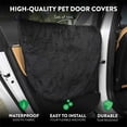 thumbnail image 3 of Plush Paws Products Velvet Car Door Protector | Washable & Waterproof Interior Door Cover for Car, Truck, & SUV | One Size Fits Most Nonslip, Tear Resistant Door Guard | Set of 2 Charcoal, 3 of 6