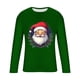 thumbnail image 5 of Blusas y camisas de manga larga con cuello redondo para hombre, blusa de poliéster con estampado navideño de otoño y manga larga para hombre., 5 of 5