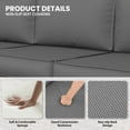 thumbnail image 4 of MRUAKA Outdoor Cushions for Patio Furniture, 7-Piece Replacement Cushions for Outdoor Furniture, Water-Resistant Patio Cushions, Outdoor Couch Cushions for 4-Seat Outdoor Sectional Sofa (Grey), 4 of 9