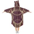 thumbnail image 2 of FORMRS Wearable Blanket Hoodie with Sleeves for Kids Cozy Flannel Sweatshirt, Gold Abstract Pattern, 2 of 7