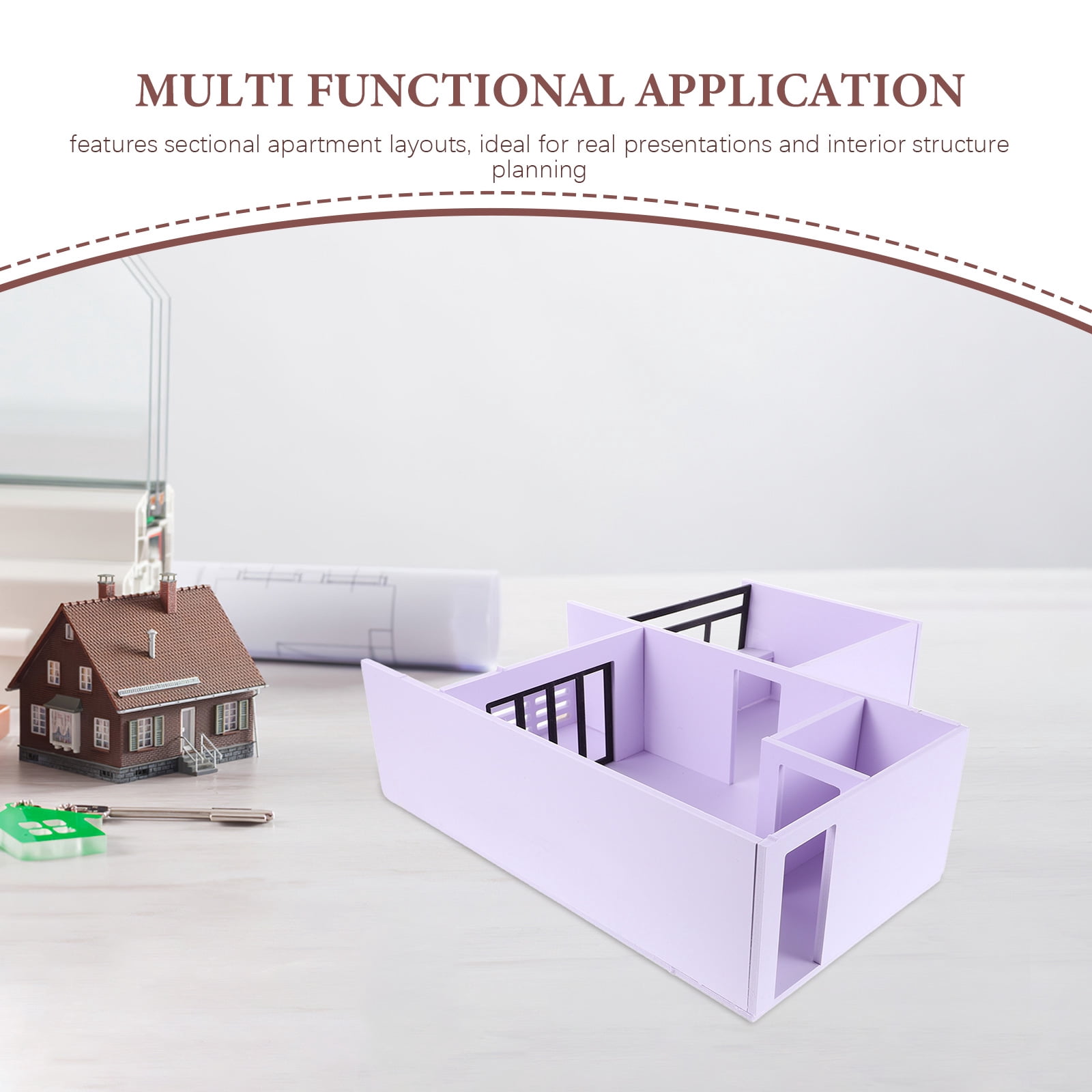 HONMEET 1/25 Scale Apartment Model Building Kit, White PVC Acrylic, Easy to Assemble for Family Fun and Projects