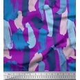 thumbnail image 1 of Soimoi Purple Cotton Duck Fabric Abstracts Abstract Print Sewing Fabric Yard 42 Inch Wide, 1 of 3