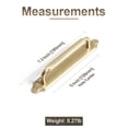 thumbnail image 3 of Goo-Ki 2 Pack 5''(128mm) Hole Center Champagne Bronze Cabinet Pulls with Backplate, Zinc Alloy Minimalist Style Cabinet Handles for Drawer,Dresser,Cupboard Wardrobe Cabinet (2202-G023), 3 of 6