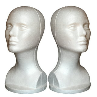 Mayd Male White Foam Mannequin Head, Classic Style- 30cm – Lincraft