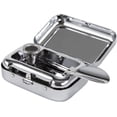 thumbnail image 1 of Cenicero portátil de bolsillo, Mini Cenicero de acero inoxidable con tapa, contenedor para fumar, viajes al aire libre Sailing Electrónica, 1 of 5