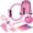 Pink 13-Piece Set, variant on Pilates Yoga Set, Pilates Ring Yoga Ball Stretch Strap Resistance Bands Yoga Socks Home Fitness Training Kit for Full Body Shaping