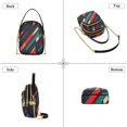 thumbnail image 3 of FORMRS Crossbody Bag for Women Quilted Travel Shoulder Cell Phone Purse with Chain Strap Handbag, Orange Abstract Lines, 3 of 7