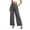 Dark Gray, variant on Womens Dress Pants Flat Front High Waisted Straight Leg Pleated Trousers Casual Loose Work Office Plain Pants