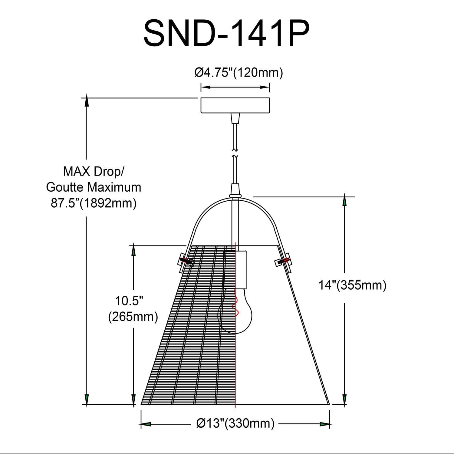 Shenandoah 1 Light Pendant - Matte Black - Wicker Shade