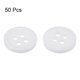 thumbnail image 3 of Uxcell 50Pcs 18L Botones de Coser 15/32" (11.5mm) Redondos Planos de Resina de 4 Agujeros para Manualidades de Costura, Blanco, 3 of 5