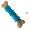 thumbnail image 2 of Mint Flavored Dog Bone Healthy Dental Chews with Gum Massaging Nubs Wood Infused (One 6 Inch Blue Bone), 2 of 7