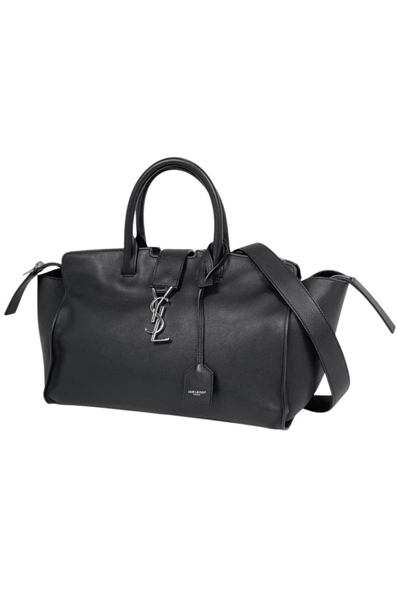 Pre-Owned Saint Laurent Downtown Cabas 2-Way Shoulder/Handbag, Leather, Black,... (Fair)