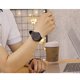 thumbnail image 4 of Reloj de madera para hombre Reloj de cuarzo analógico REDEAR Material de sándalo con corre Abanopi Mirar, 4 of 6