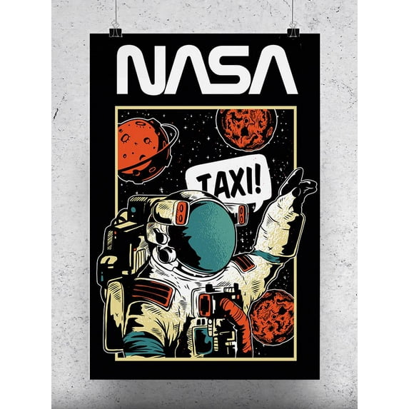 NASA Nasa Astronaut Portrait Taxi Poster - NASA Designs,