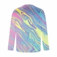 thumbnail image 5 of VBVC Men's UPF 50+ Long Sleeve Rash Guard T-Shirt,Colorful Swirl Quick Dry Lightweight Swim Shirt For Men,Purple,S-5XL, 5 of 5