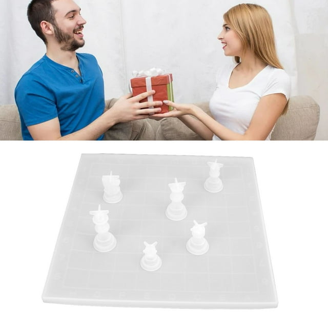 Moules d'Échecs, Résine d'Échecs Forte Réutilisable Flexible pour Faire des Échecs