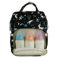 thumbnail image 5 of LEQUEEN Unicorn Mommy Baby Diaper Bag Backpack for Boy & Girl, Insulated Pocket Changing Nappy, Black, 5 of 6