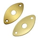 thumbnail image 4 of 2 placas metálicas ovaladas curvas con tornillos para piezas de guitarra eléctrica y bajo Dorado, 4 of 8