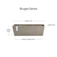 thumbnail image 2 of Ecopots Bruges Durable Modern Rectangular Indoor/Outdoor Recycled Based Composite Flower Pot Planter, Taupe, 17.75", 2 of 4