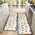 thumbnail image 4 of Kitchen Rugs Sets Of 2,Multicolor Christmas Pattern Anti Fatigue Kitchen Mat Rugs Non Slip Washable,Decorative Kitchen Floor Mats for Kitchen,Sink,Laundry,17"x47"+17"x47", 4 of 5