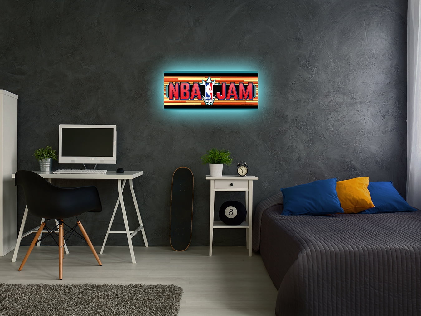 Arcade1up NBA JAM Light Up Wall Mounted Marquee (24in X 10in)