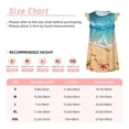 thumbnail image 3 of Balery Tropical Beach With Starfish Camisón de princesa para niñas, pijama de algodón con mangas abullonadas, suave y bonito.-Medium, 3 of 6