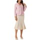 thumbnail image 2 of BLAZER DE TWEED PARA MUJER CON CUELLO CON MUESCA Y MANGAS LARGAS, ELEGANTE Y CASUAL DE OTOÑO, TALLA XS, ROSA, 2 of 6