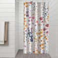 thumbnail image 2 of Pioneer Flower Floral Print Pattern Shower Curtain 36"x72" ,Bathroom Decorative Shower Curtains Set with 12 Hooks,Modern Waterproof Washable Shower Curtain, 2 of 6