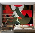 thumbnail image 7 of Tiptophomedecor Abstract Wallpaper Wall Mural - Art Composition In Red, 7 of 7