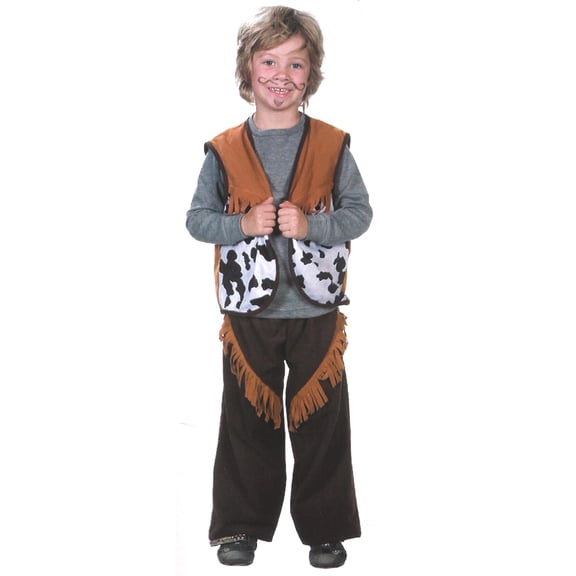 Brown and White Cowboy Boy Child Halloween Costume - Medium