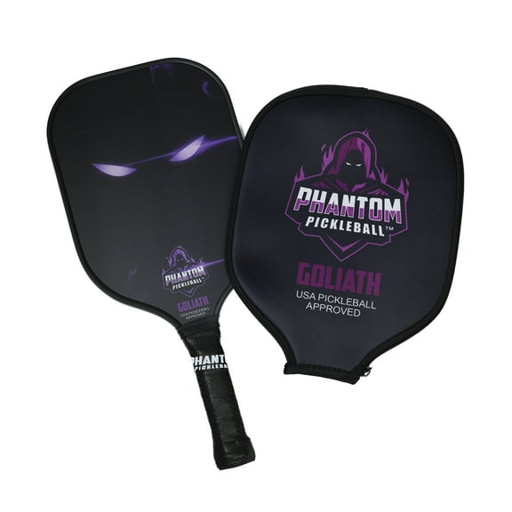 Phantom Pickleball - Goliath (Purple) 16mm T800 Carbon Fiber Pro Pickleball Paddle with Cover