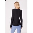 thumbnail image 2 of DOPI Women's Maternity Shirts Casual Long Sleeve Tie Front Ribbed Knit Pregnancy Tee Top, 2 of 6