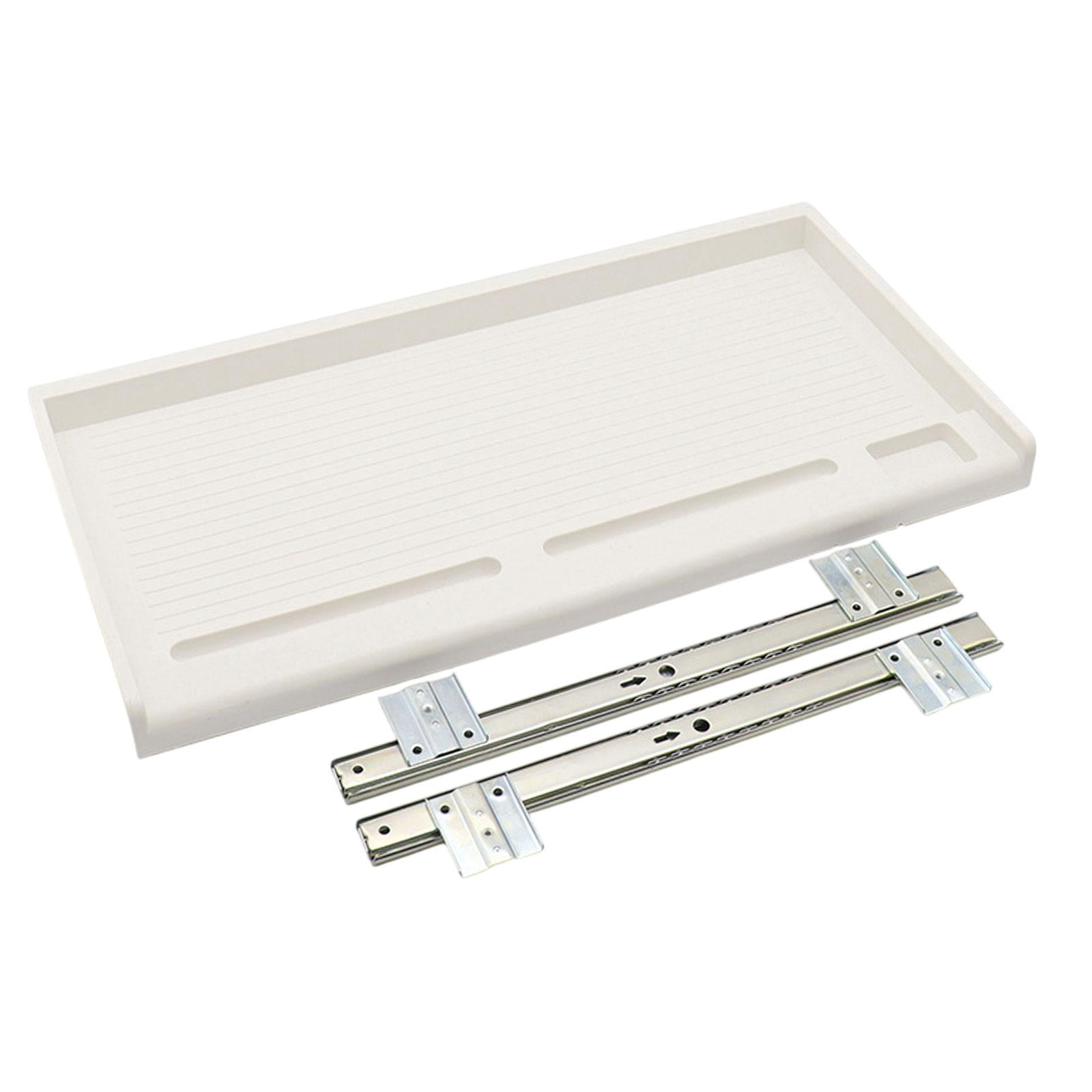 figatia under Desk PC Keyboard Drawer Tray Desktop Extender Replacement Saving Space Push and Pull Smooth 51.5x27cm Keyboard Organizer White 27mm W Rail