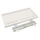thumbnail image 4 of Bajo el escritorio de la computadora Cajón de teclado de PC con tornillos Organizador de teclado resistente White 27 mm W Rail, 4 of 8