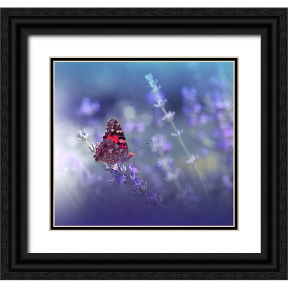 Nan, Juliana 13x12 Black Ornate Wood Framed with Double Matting Museum Art Print Titled - Queen Of Flowers..