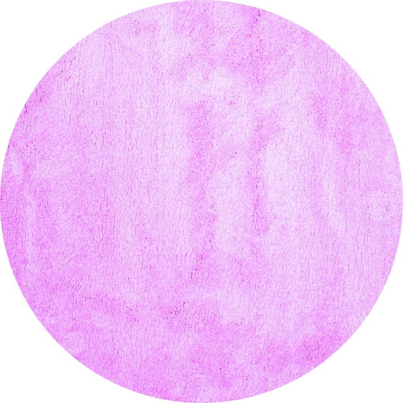 Ahgly Company Indoor Round Abstract Purple Contemporary Area Rugs, 6' Round
