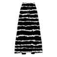 thumbnail image 6 of QIUOMBBP A Line Maxi Skirt for Women Elastic High Waist Drawstring Floral Flowy Long Skirts Summer Casual Going Out Clothes Black S, 6 of 8
